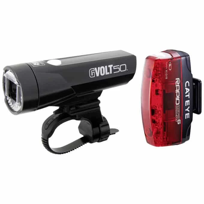 Cateye GVolt 50 + Rapid Micro G USB Fahrradbeleuchtungsset 3 Cateye GVolt 50 + Rapid Micro G USB Fahrradbeleuchtungsset