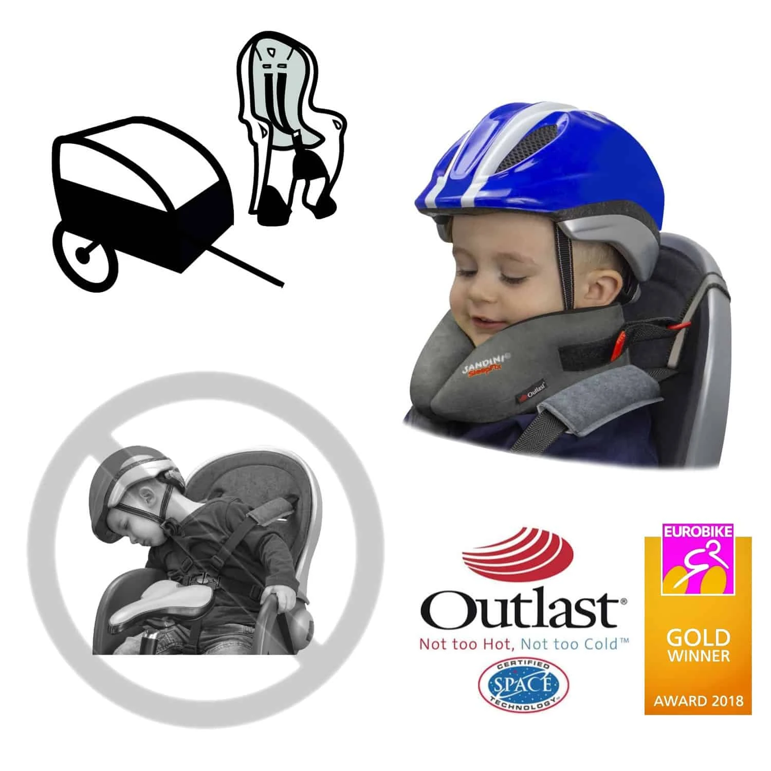 Sandini SleepFix Kids Bike Stütz- & Schlafkissen 4 Sandini SleepFix Kids Bike Stütz- & Schlafkissen – Bild 2