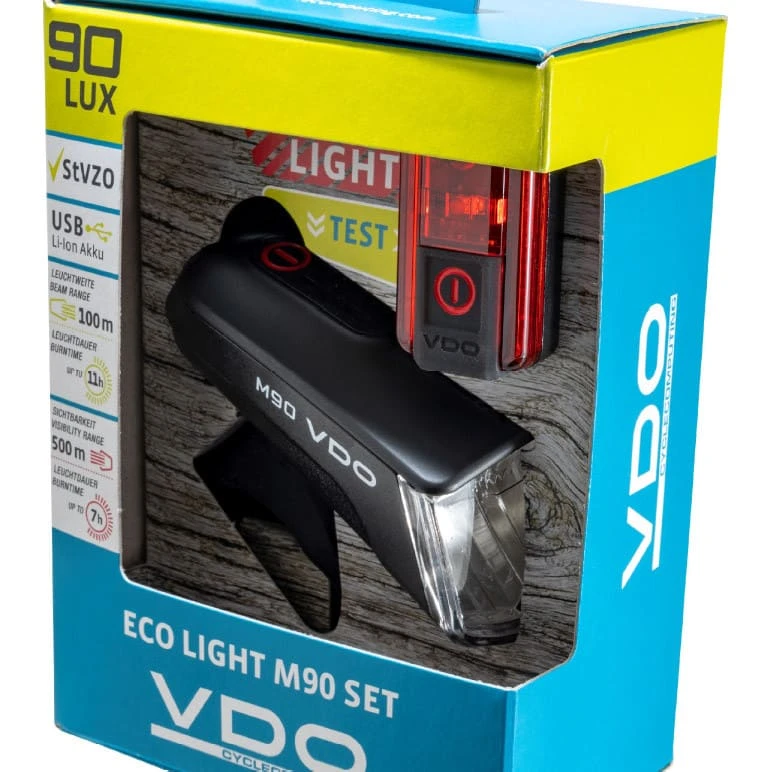 VDO Eco Light M90 Fahrrad-Scheinwerfer + Eco Light Red Plus Fahrrad-Rücklicht Mit Bremslichtfunktion 7 VDO Eco Light M90 Fahrrad-Scheinwerfer + Eco Light Red Plus Fahrrad-Rücklicht Mit Bremslichtfunktion – Bild 5