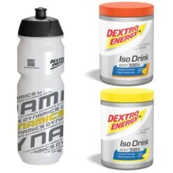 Dextro Energy* Iso Drink Isotonisches Getränkepulver (2x 440 G) + Dynamics Trinkflasche (750 Ml)
